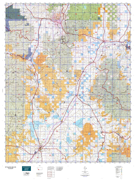 Montana Deer/Elk GMU 340 Map Image