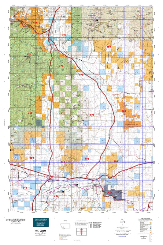 Montana Deer/Elk GMU 370 Map Image