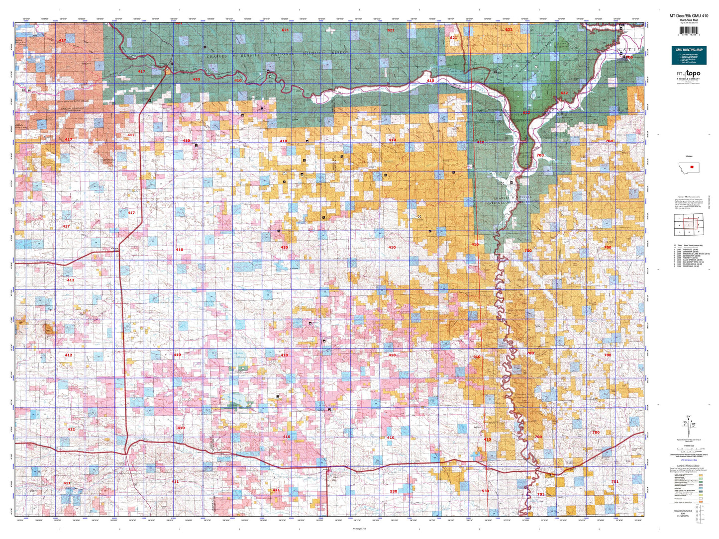 Montana Deer/Elk GMU 410 Map Image