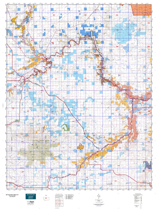 Montana Deer/Elk GMU 471 Map Image