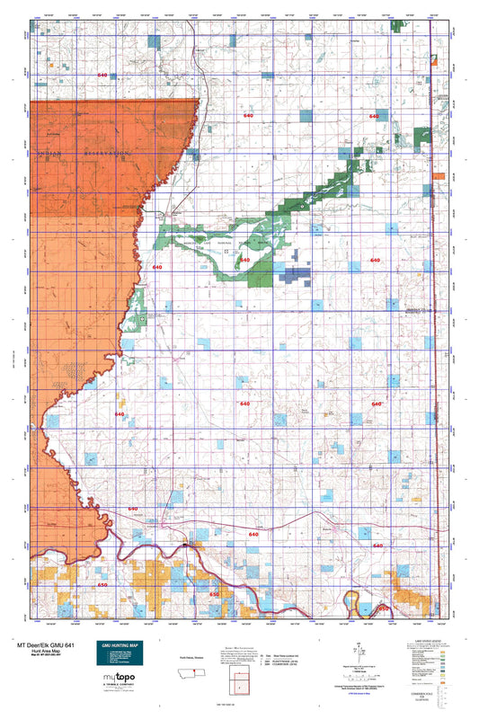 Montana Deer/Elk GMU 641 Map Image