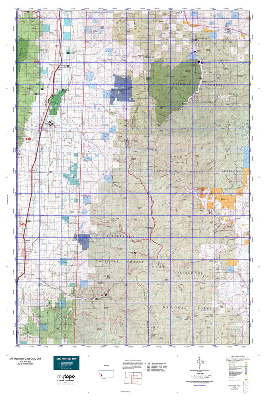 Montana Mountain Goat GMU 261 Map Image