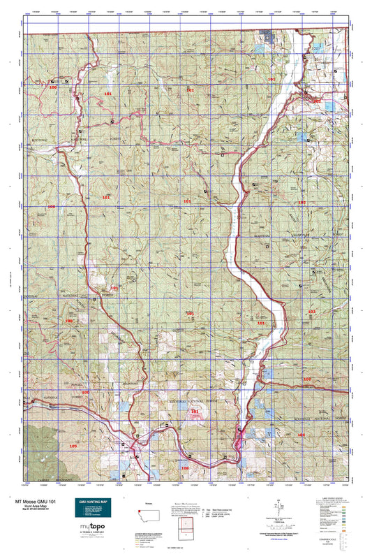 Montana Moose GMU 101 Map Image