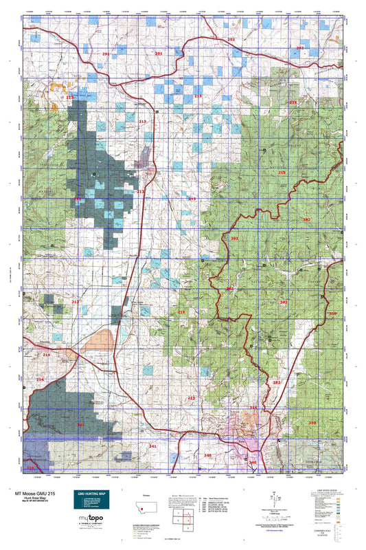 Montana Moose GMU 215 Map Image