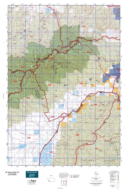 Montana Moose GMU 321 Map Image