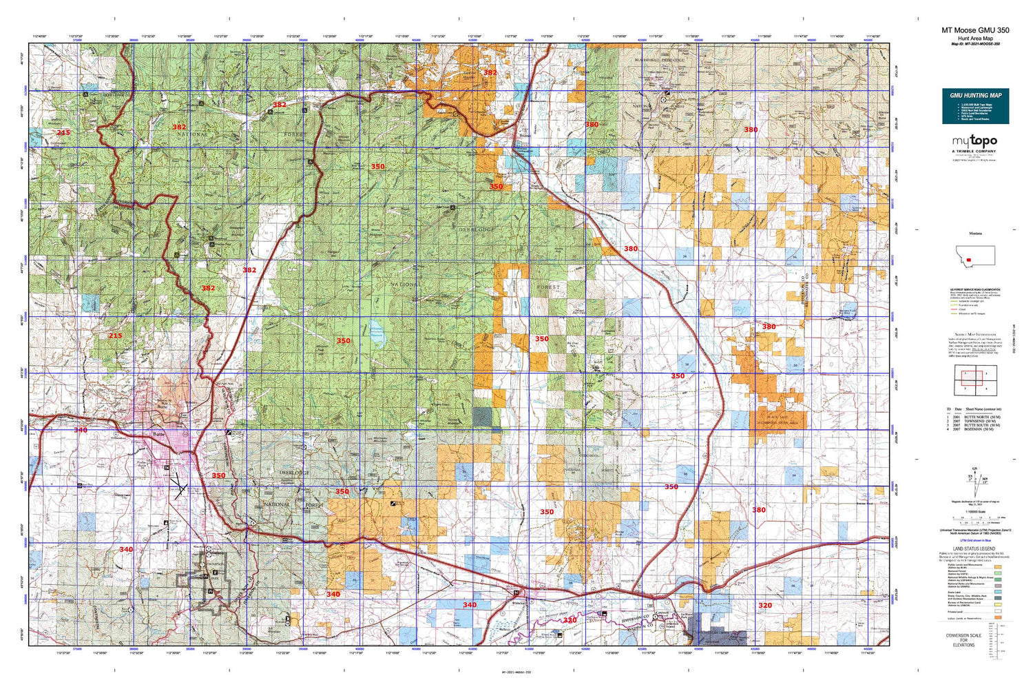 Montana Moose GMU 350 Map Image