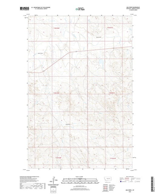 Ada Creek Montana US Topo Map Image