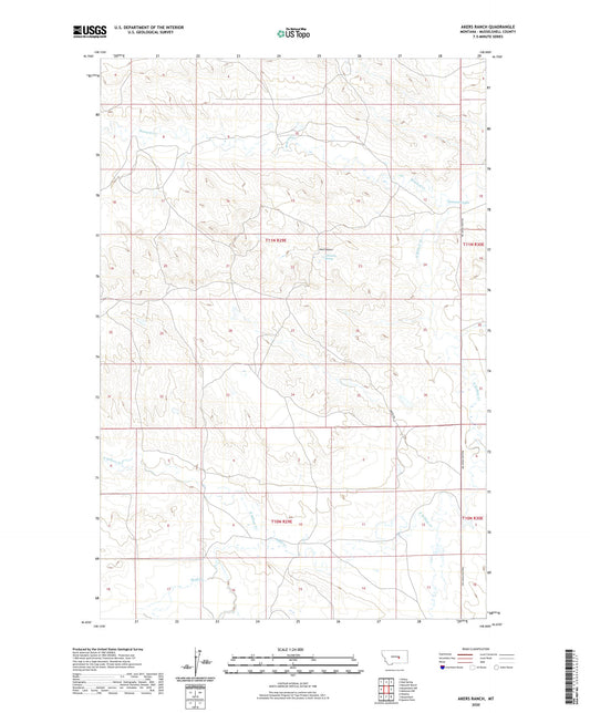 Akers Ranch Montana US Topo Map Image