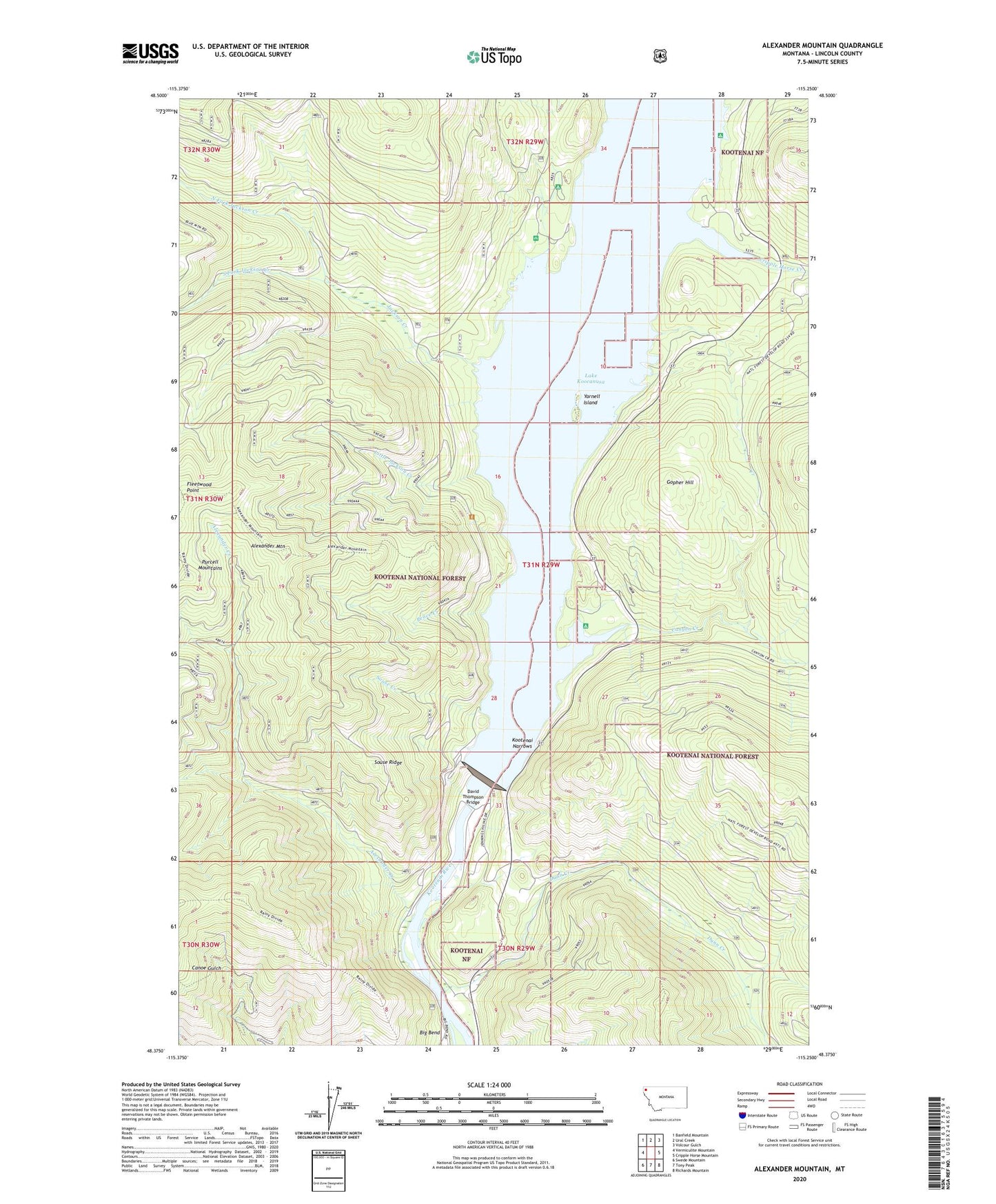Alexander Mountain Montana US Topo Map Image