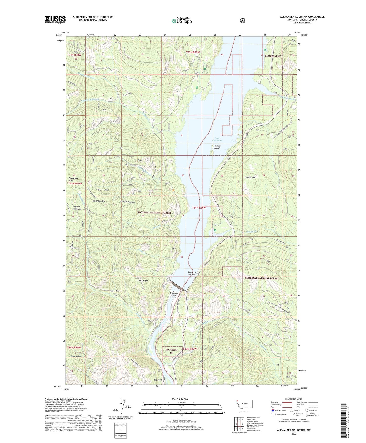 Alexander Mountain Montana US Topo Map Image