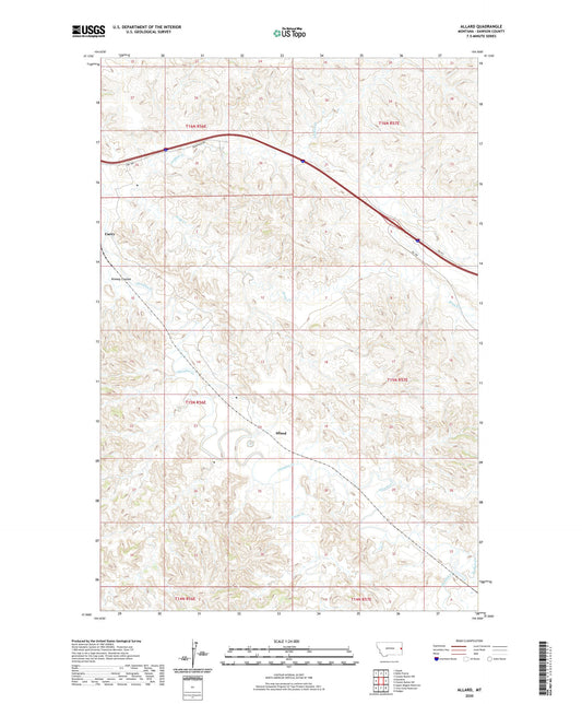 Allard Montana US Topo Map Image