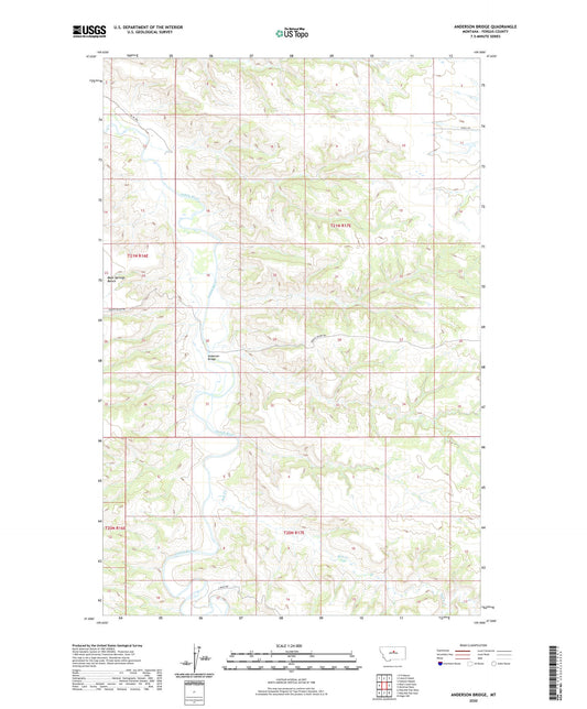 Anderson Bridge Montana US Topo Map Image