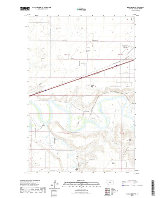 Antelope Butte Montana US Topo Map Image