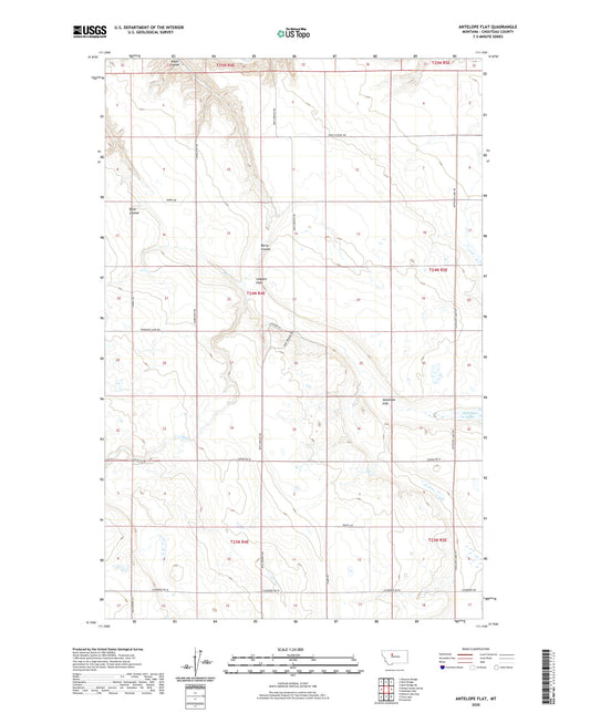 Antelope Flat Montana US Topo Map Image