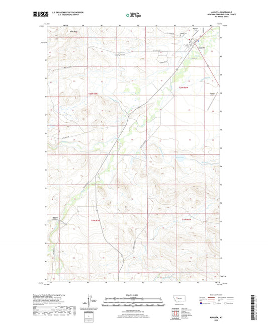 Augusta Montana US Topo Map Image