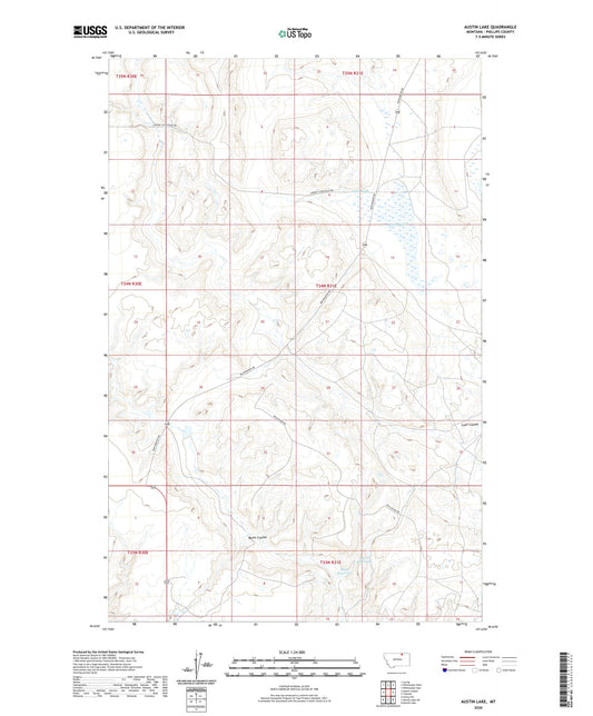 Austin Lake Montana US Topo Map Image