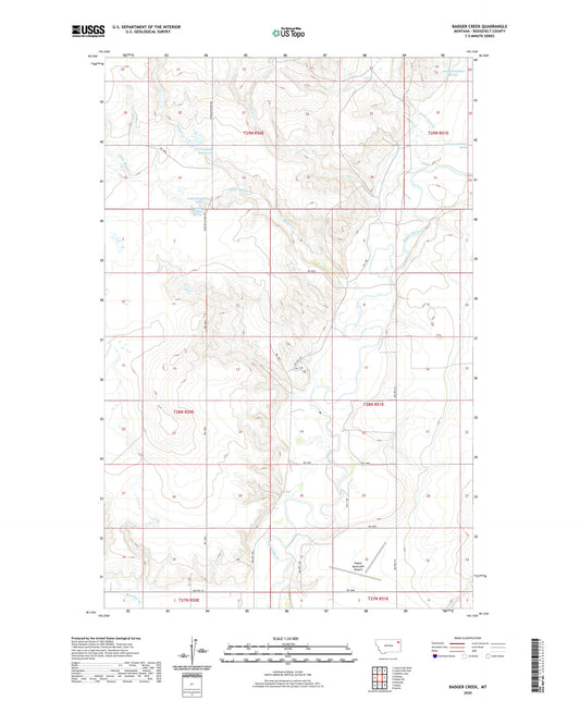 Badger Creek Montana US Topo Map Image