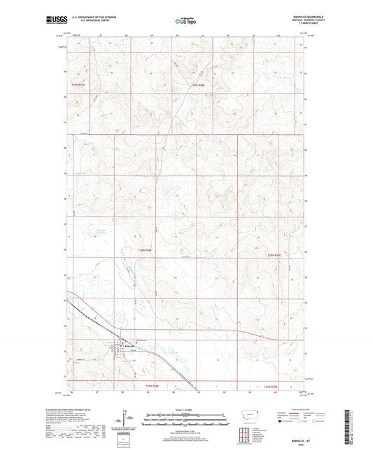 Bainville Montana US Topo Map Image