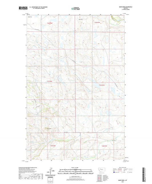Barr Creek Montana US Topo Map Image