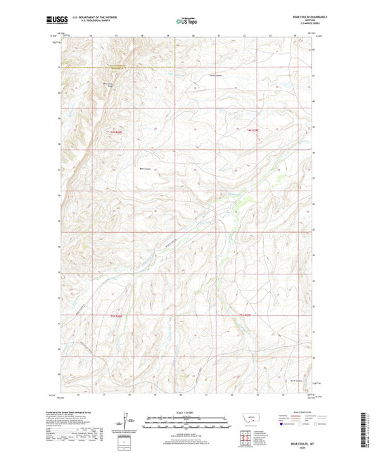 Bear Coulee Montana US Topo Map Image