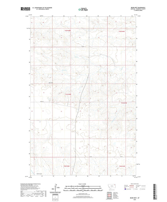 Bears Nest Montana US Topo Map Image