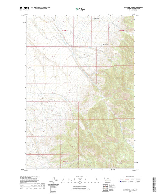 Beaverhead Rock SE Montana US Topo Map Image