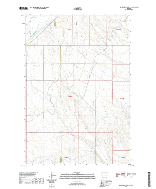 Beaverhead Rock SW Montana US Topo Map Image