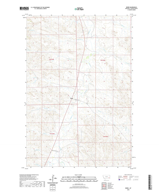 Beebe Montana US Topo Map Image