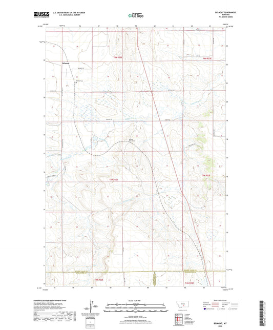 Belmont Montana US Topo Map Image