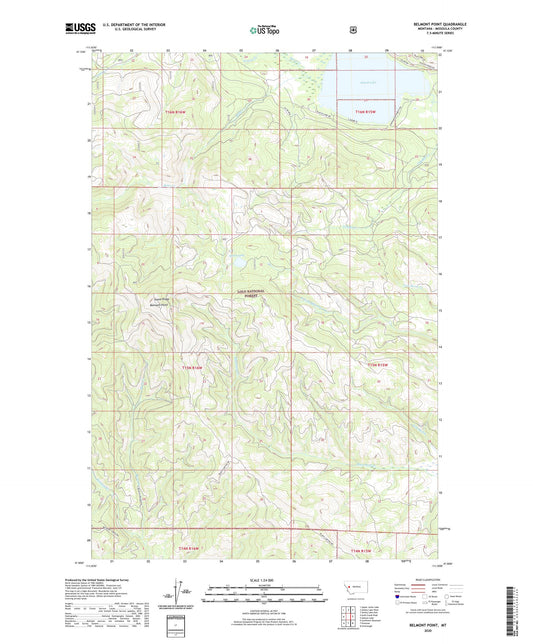 Belmont Point Montana US Topo Map Image