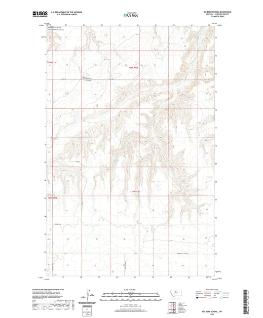 Big Bend School Montana US Topo Map Image