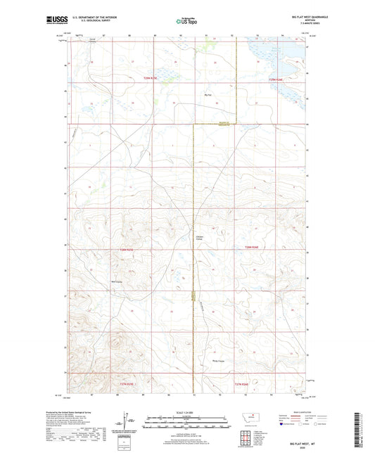 Big Flat West Montana US Topo Map Image