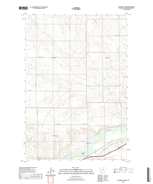 Big Marys Island Montana US Topo Map Image