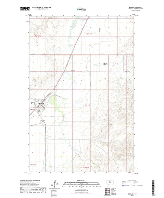 Big Sandy Montana US Topo Map Image