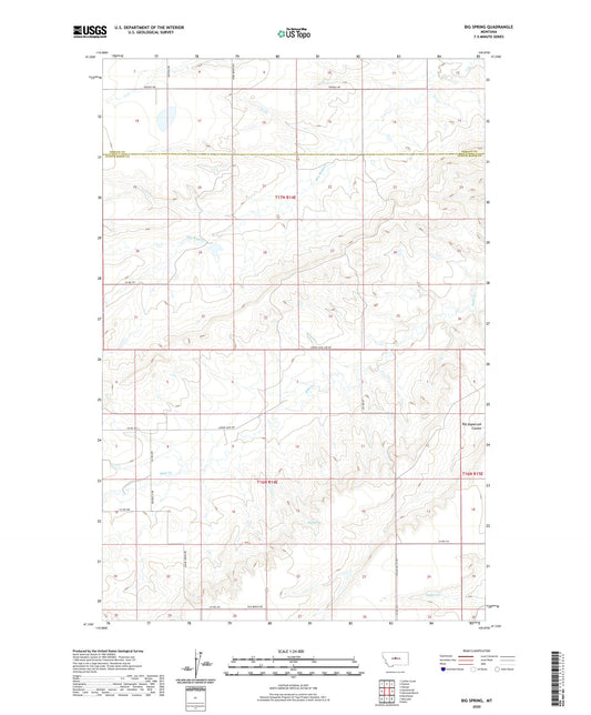 Big Spring Montana US Topo Map Image