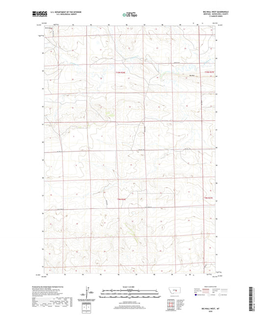 Big Wall West Montana US Topo Map Image