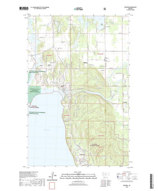 Bigfork Montana US Topo Map Image