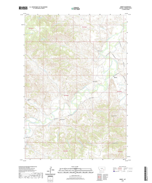 Birney Montana US Topo Map Image