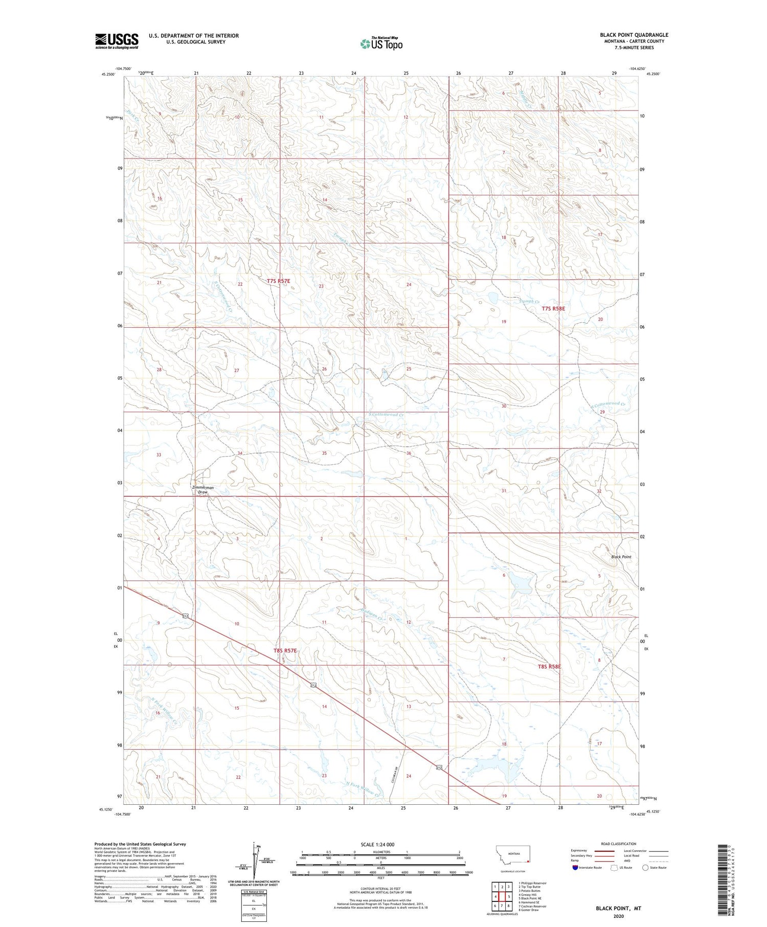 Black Point Montana US Topo Map Image