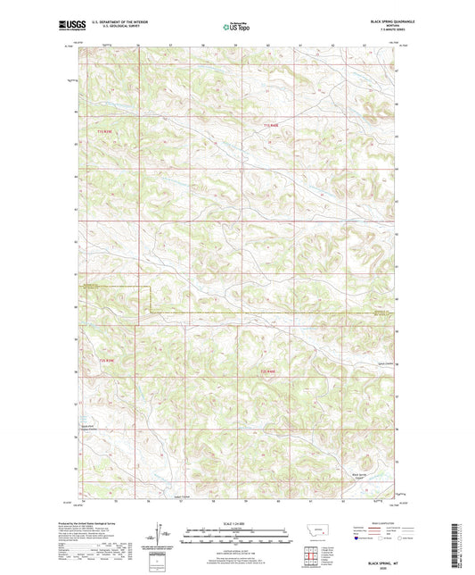 Black Spring Montana US Topo Map Image