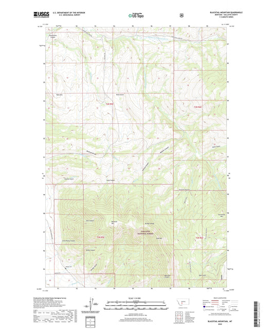 Blacktail Mountain Montana US Topo Map Image