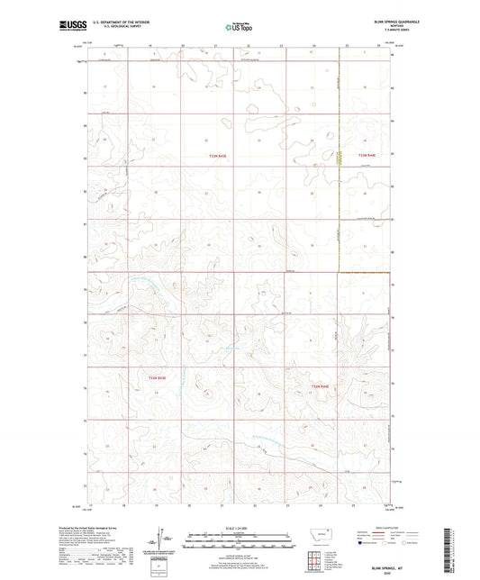 Blink Springs Montana US Topo Map Image