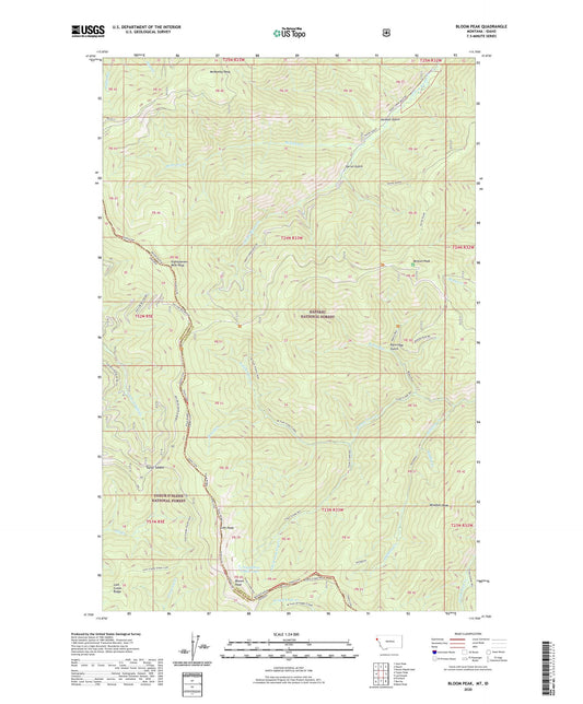 Bloom Peak Montana US Topo Map Image