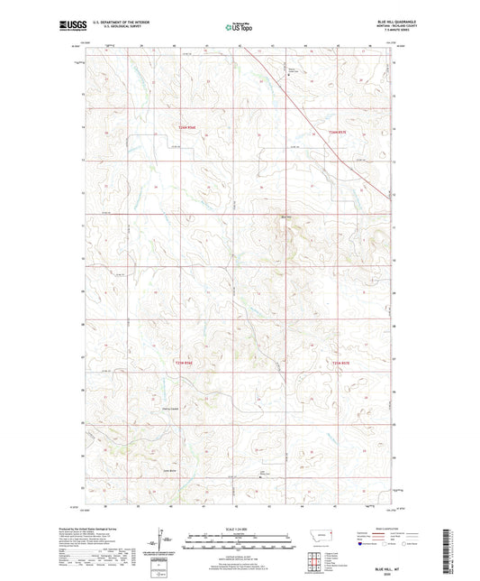 Blue Hill Montana US Topo Map Image