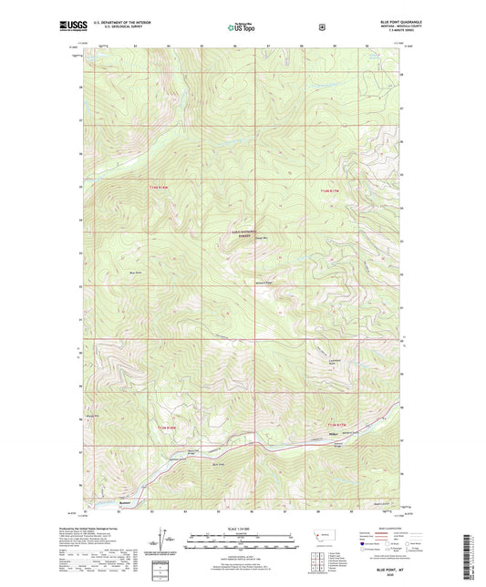 Blue Point Montana US Topo Map Image