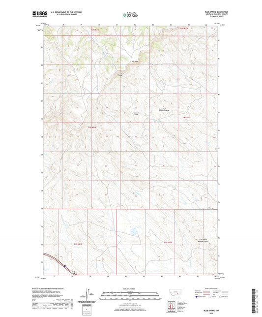 Blue Spring Montana US Topo Map Image