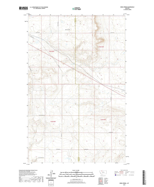 Boru Spring Montana US Topo Map Image