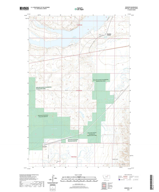 Bowdoin Montana US Topo Map Image
