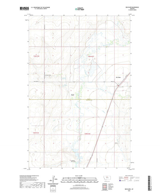 Box Elder Montana US Topo Map Image