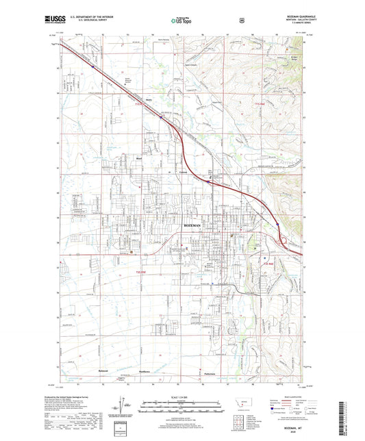 Bozeman Montana US Topo Map Image